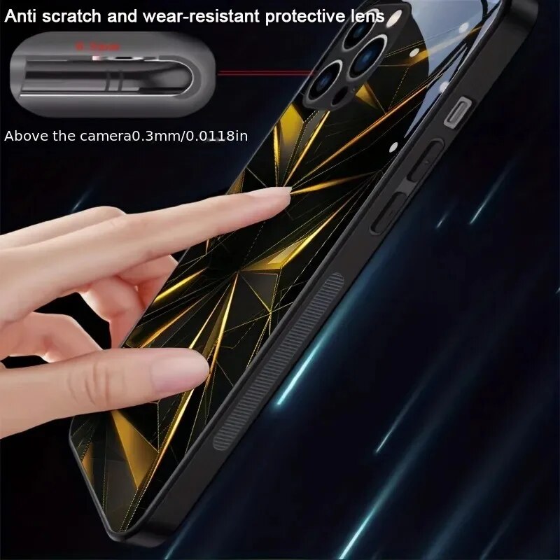 Geometry LED Light Luminous Phone Case For iPhone 15 13 Pro 12 Mini 14 Plus 11 XS Max X XR 8 7 Luxury Circuit Call Glow Shell. 