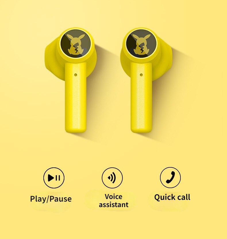 Razer Pikachu Bluetooth Earphone for Razer TWS Wireless Headset Newest Use for Game with Protect Bag. 