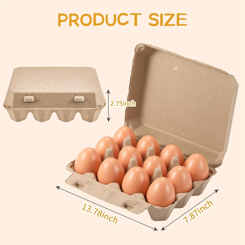 BRADOO 20 Pack Egg Cartons, Paper Pulp Square Egg Cartons Eggs, Egg Cartons Container Empty Egg Tray Pulp Egg Holder. 