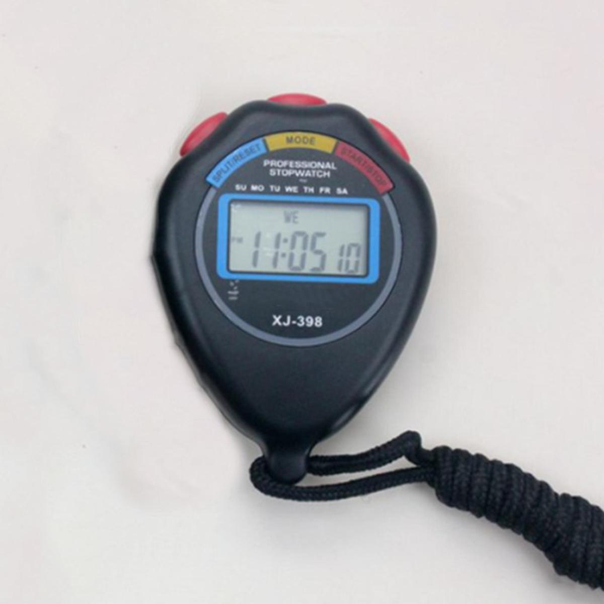 Digital Sport Stopwatch Timers Handheld Professional Waterproof Chronograph Stopwatch LCD Timer Counter with Strap Kitchen Timer