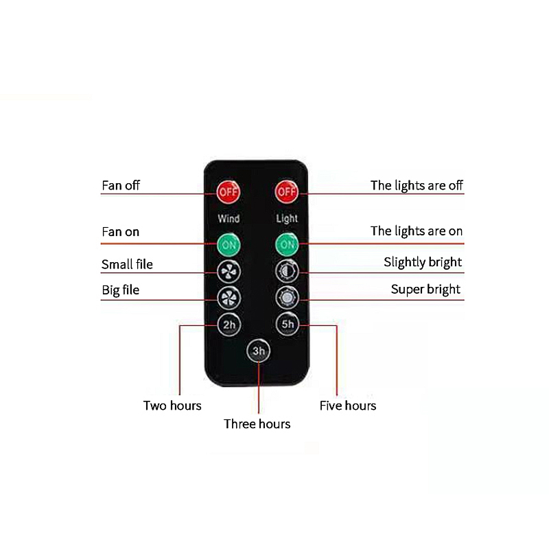 USB Rechargeable Camping Fan with LED Lantern Timing Remote Control Speed Hanging Ceiling Fan for Bedroom Home professional design. 