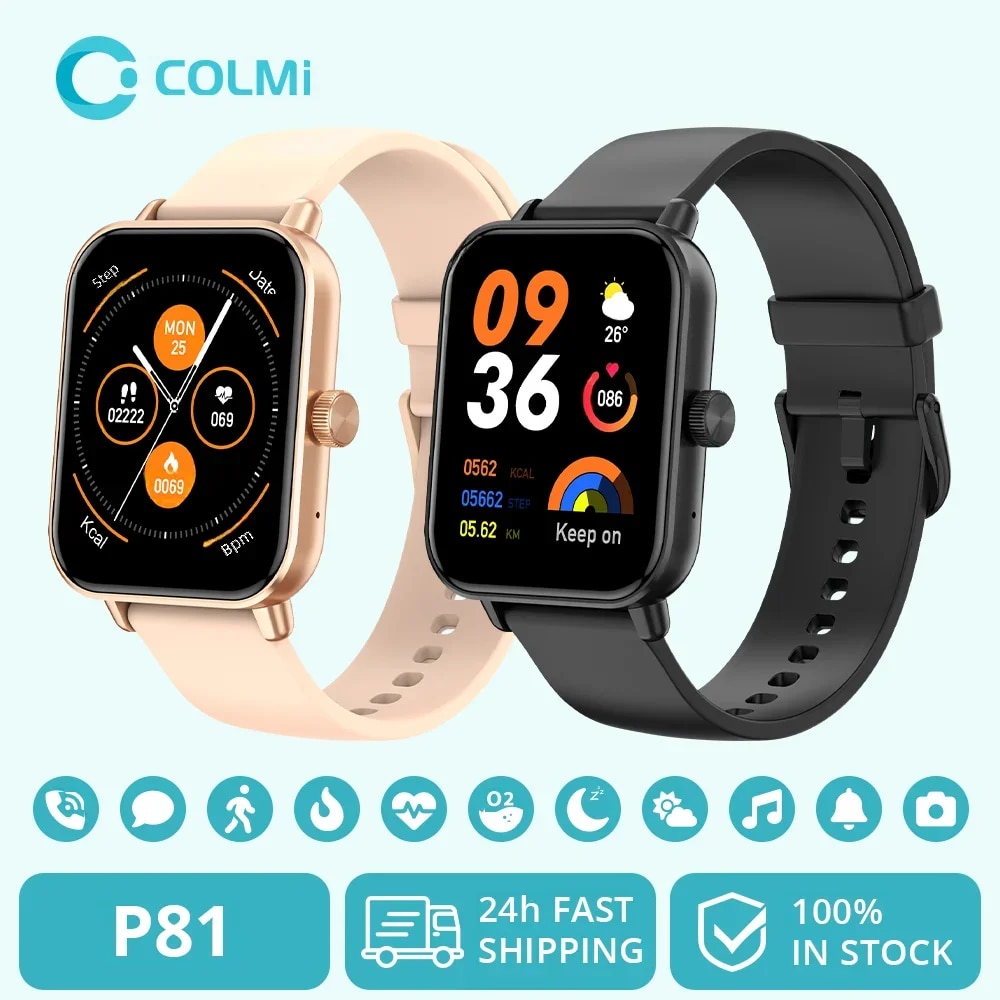 COLMI P81 Voice Calling Smart Watch Ultra 1.9 inch Screen 24H Health Monitor 100+ Sports Modes, Bluetooth Smartwatch Men Women | Daraz.com.bd