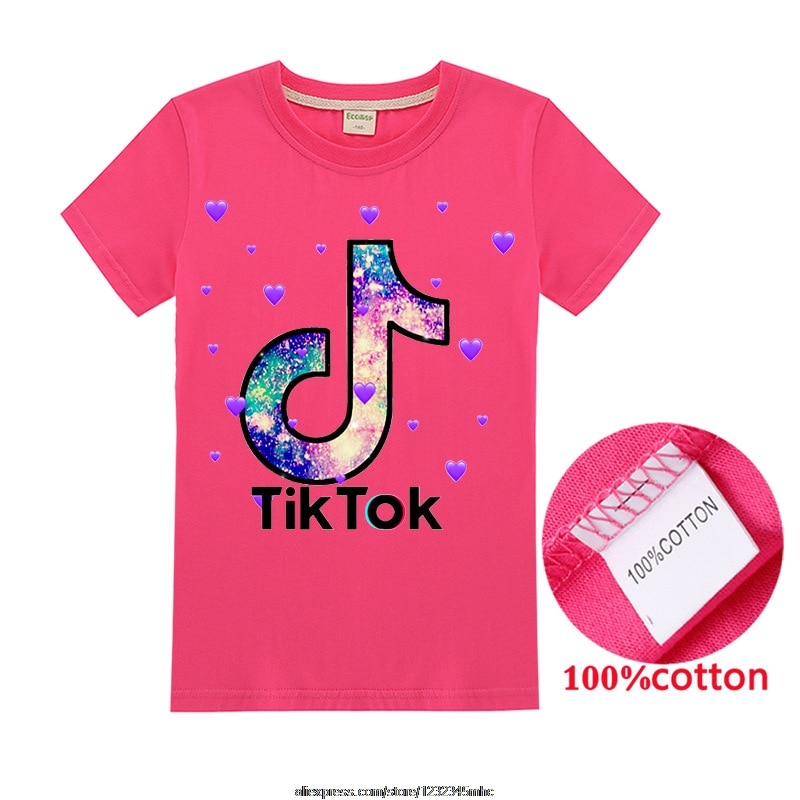 Tik Tok cartoon t shirt for girls tshirt cute girl t-shirt