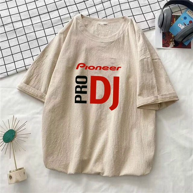 Pioneer Pro Dj Washed Cotton T Shirt Streetwear Short Sleeve Tshirts Men Women Summer Clothing T-shirt Tees Tops. 