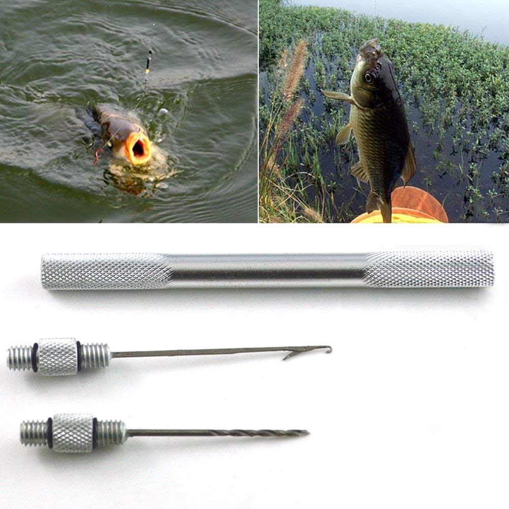Carp Fishing Baiting Needle Swinger Driller Set / 2 In 1 Bait Needle