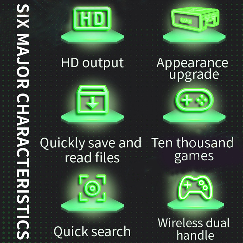 Y7 Video Game Console 64G+128G 11000 Games Retro Handheld Game Console Wireless TV Game Player for PSP 36 Emulator. 