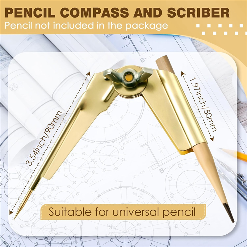 Pencil Compass and Scriber, Compass Scribe Tool, Woodworking Compass ...