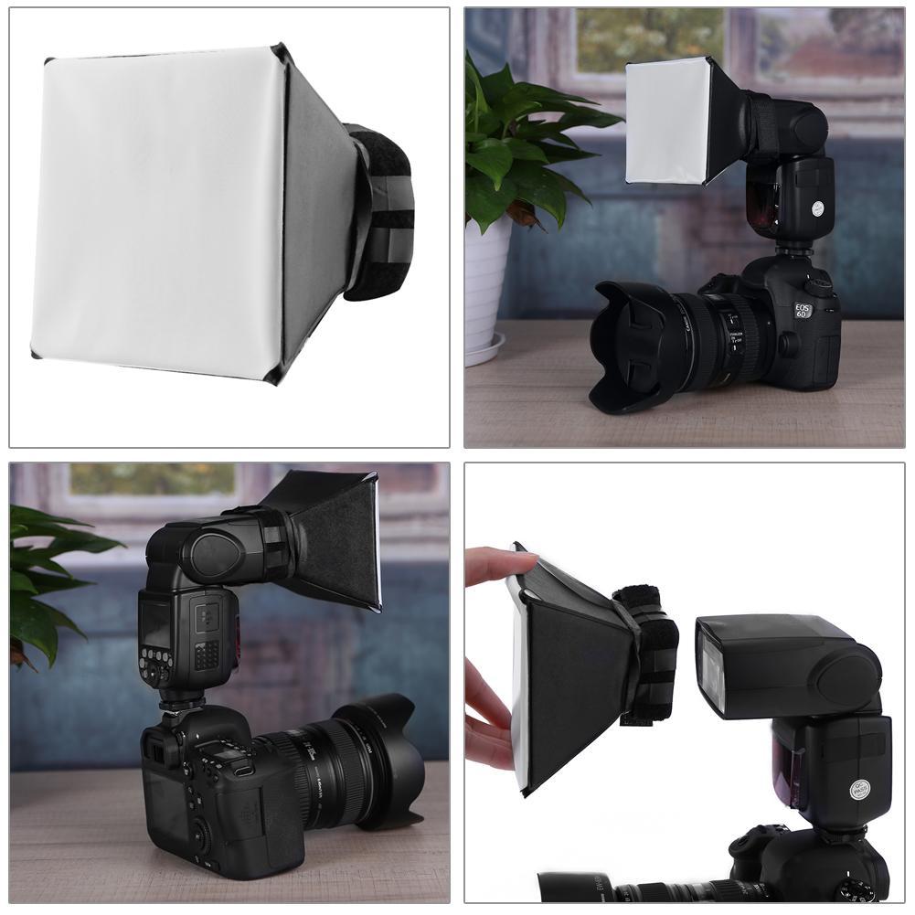 Silver Reflector Flash Diffuser Softbox Professional Mini Photo Diffuser Soft Light Box for Canon Ni. 