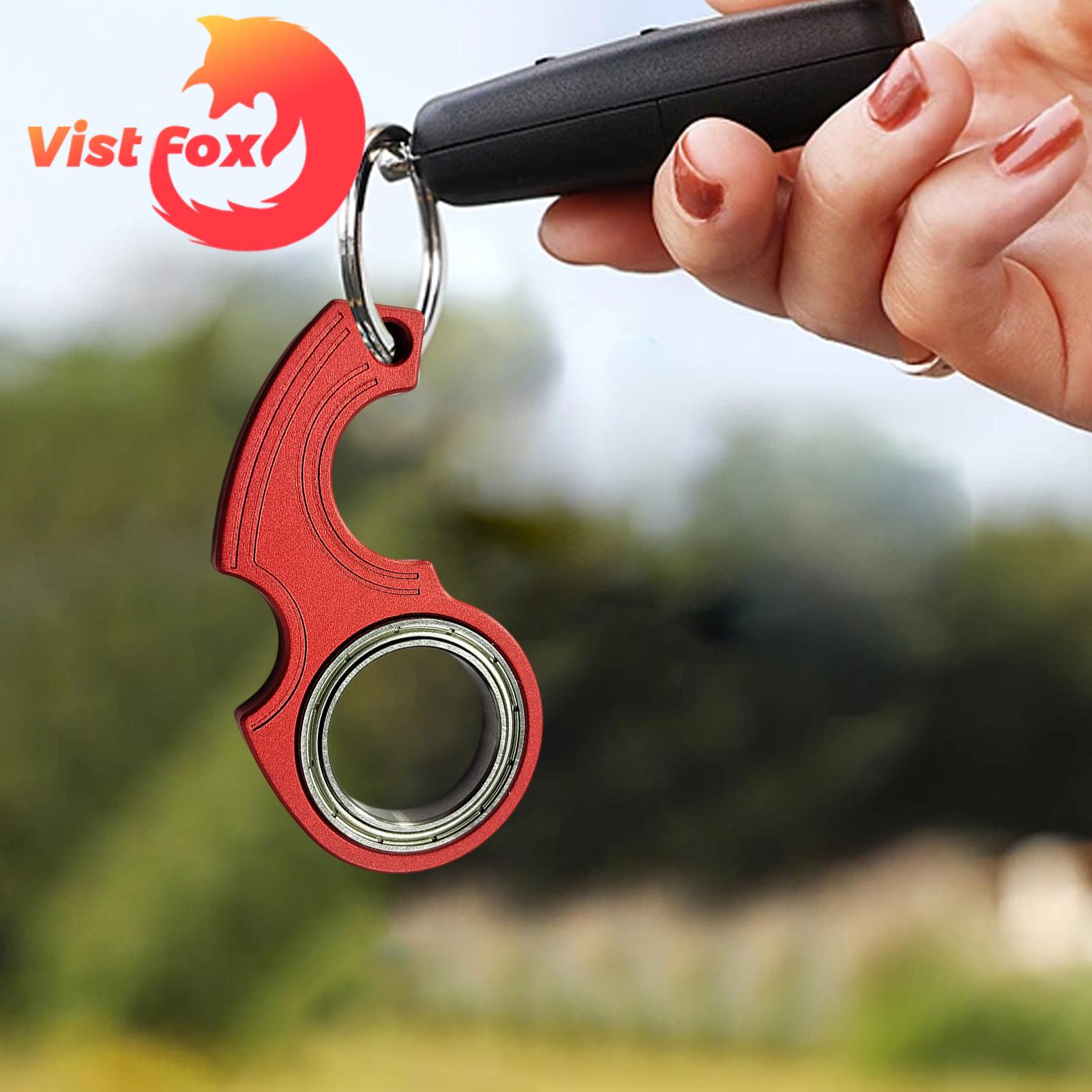 Keychain Fidget Spinner Keychain Spinner Portable Fidget Toy Metal Stress Relief Pocket Size Key Ring for Kids Adults Index Finger Exercising Spinning Gift Heavy Duty Fidget Spinner. 