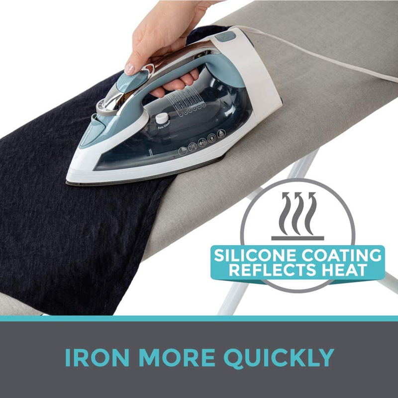 Reflective Silicone Ironing Board Cover with Two Nylon Sticker Straps Boards Scorching and Staining Elastic Edge Covers. 