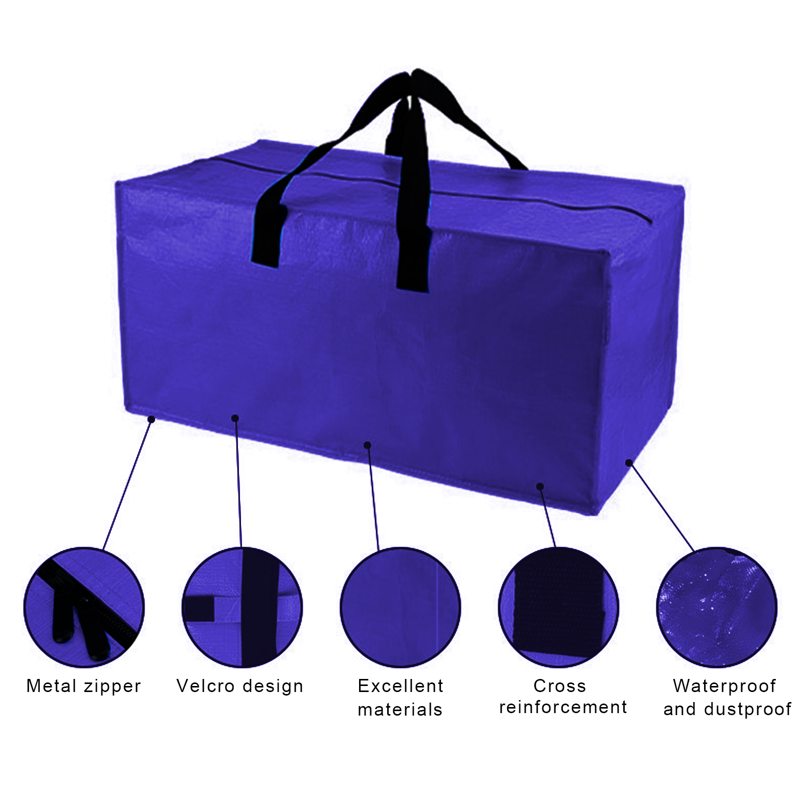 Storage Bag with Backpack Straps Extra Large Storage Bag with Strong Handles for Home Organization Quilt Clothes Organizer Foldable Storage Bag. 