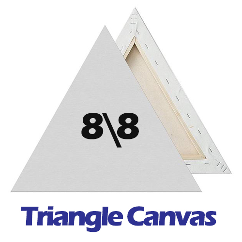Artist Painting Different Shape Canvas Triangle/Hexagon And Love Canvas  Size- 6/6, 8/8, 10/10, 12/12-1 pcs. 