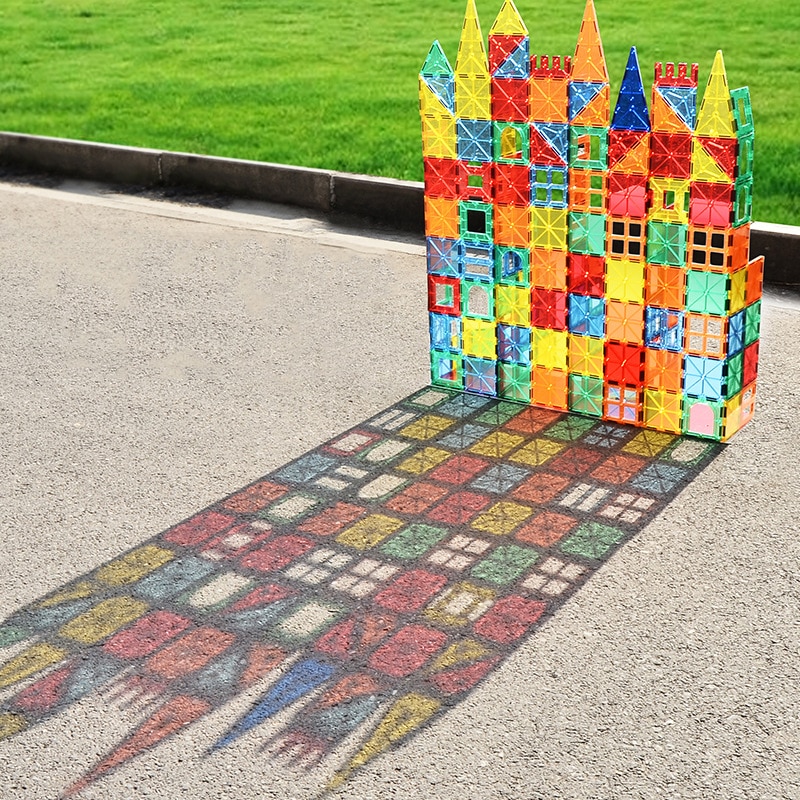 Big Size Tile Magnetic Constructor Designer Magnet Building Blocks Bricks Model With Magnetic Construction Set Toys For Children. 