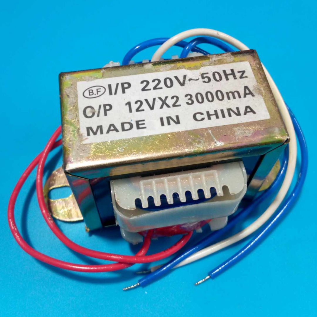 CHINESE 3Amp 12V Transformer 12V-0-12V 3000mA Input AC 220V 50Hz Output DC 12 Volt 3A Step Down Transformers For Power Supplies Adapters Electronics Project DIY - Multi Plug - Multi Plug. 
