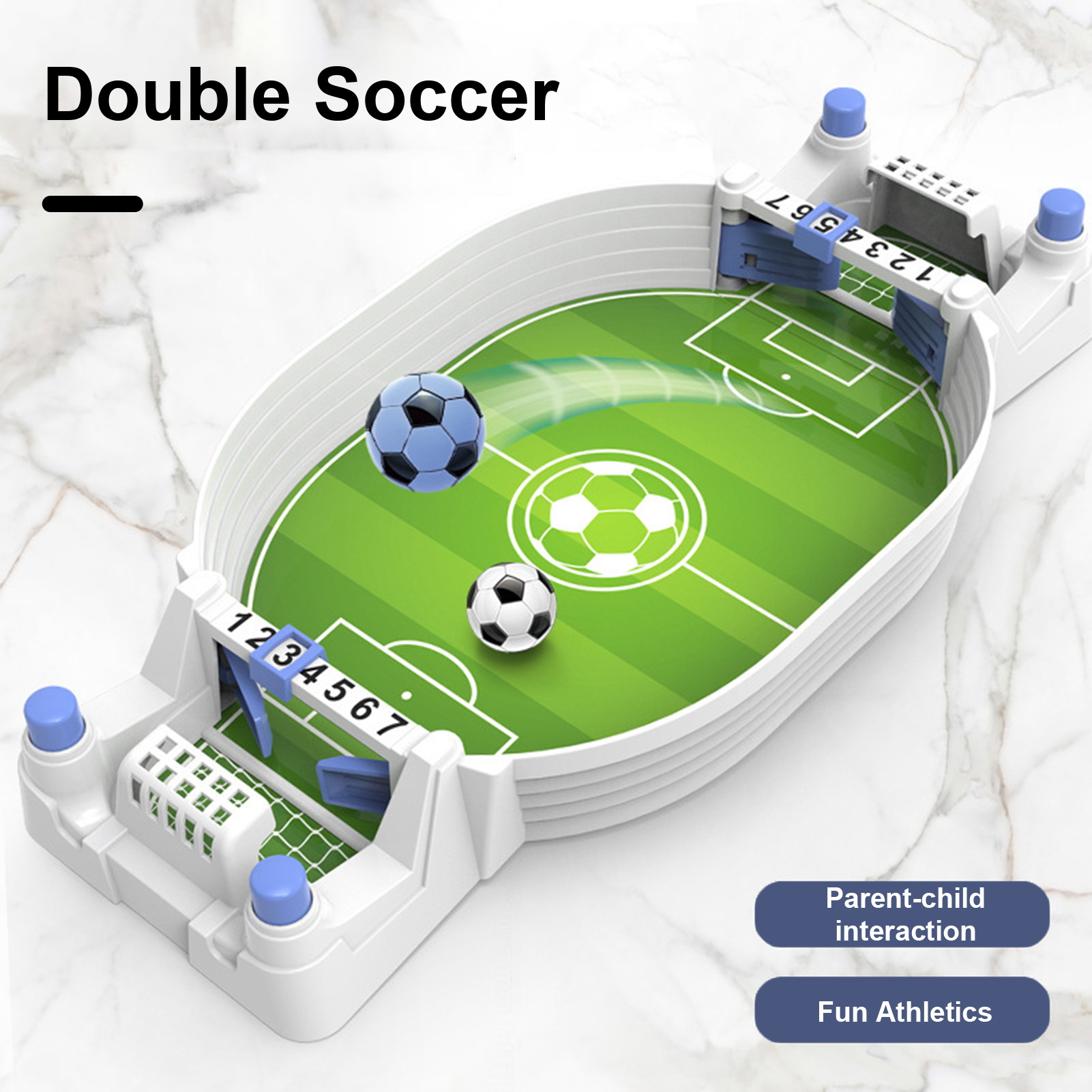 Small Foosball Table Portable Table Soccer Game Set Fun Mini Foosball Toy for Home School. 