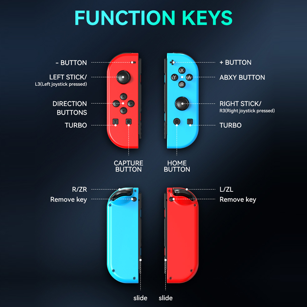 BeesClover Games Controller Wireless Color RGB Lighting Game Console Handheld Console With Dual Vibration Wake-up Compatible For Switch. 