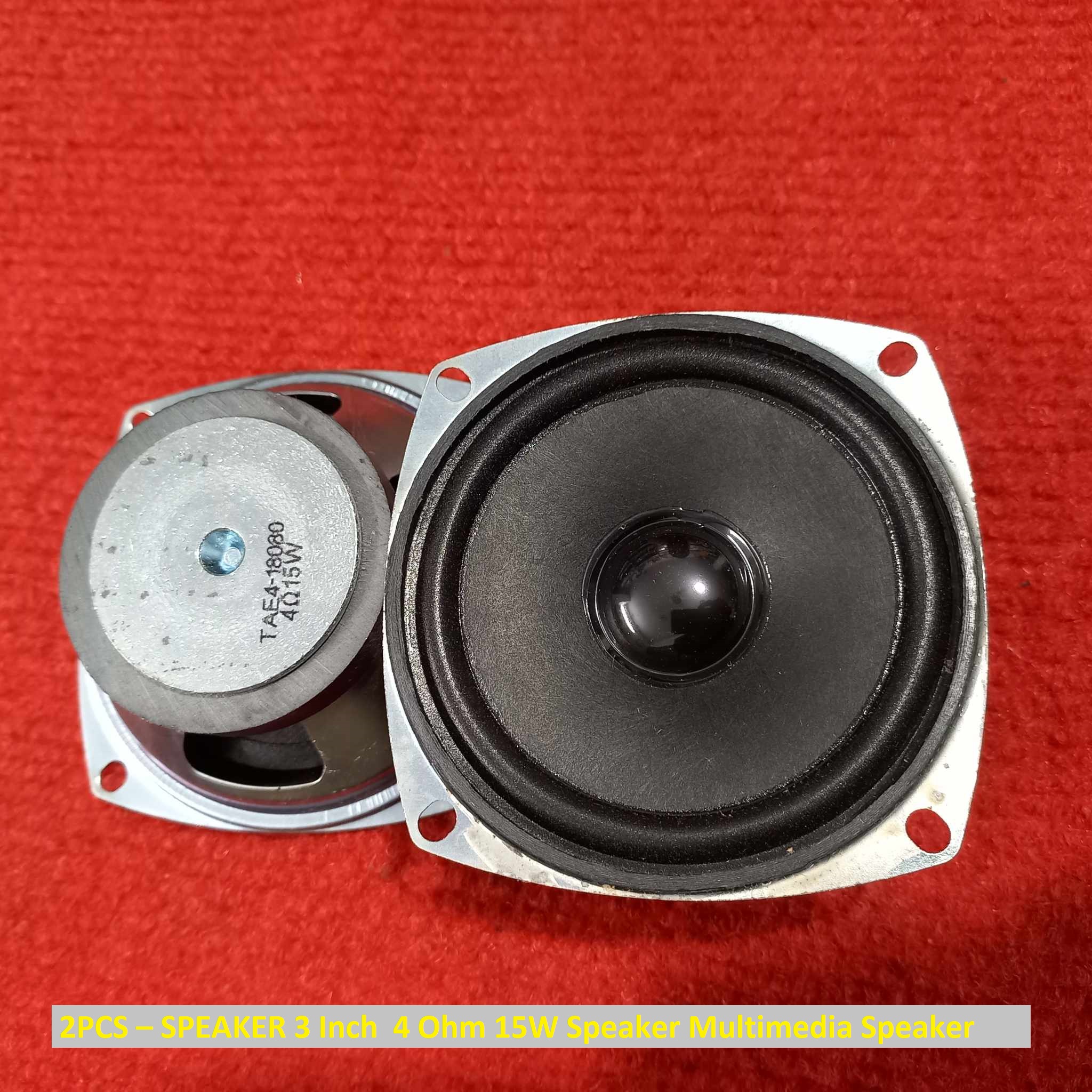 2PCS - 3" Inch Full Range 3 Inches Audio Speaker 4 Ohm 15W Subwoofer Amplifier Speakers 3″ Inch For Audio Sound Amplifier Speakers. 