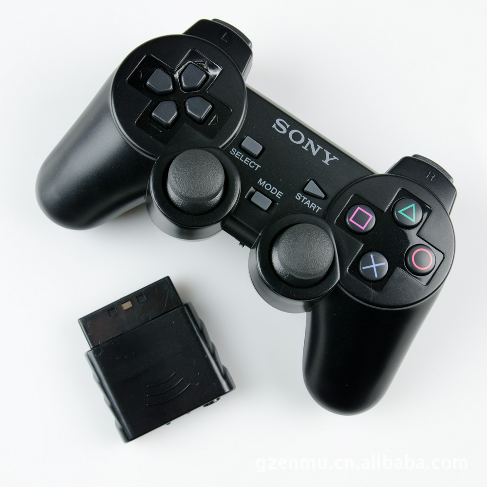 ps2 wireless controllerPS2 wireless dual shock controller gamepad 2.4G controller with package. 