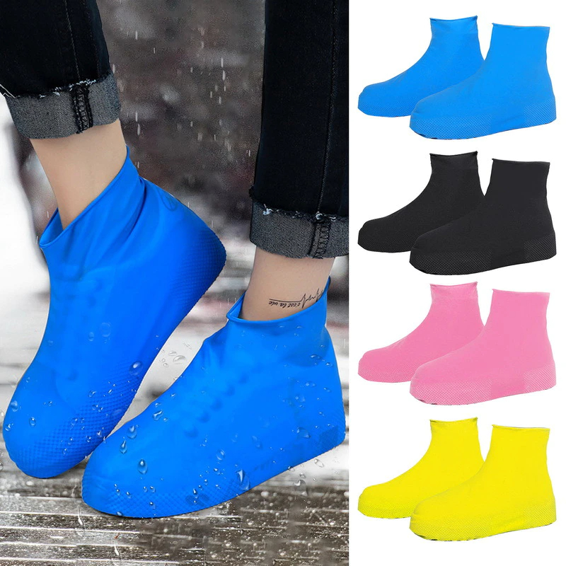 Rain Shoe Silicone AntiSlip Reusable Waterproof Shoes Protector Cover