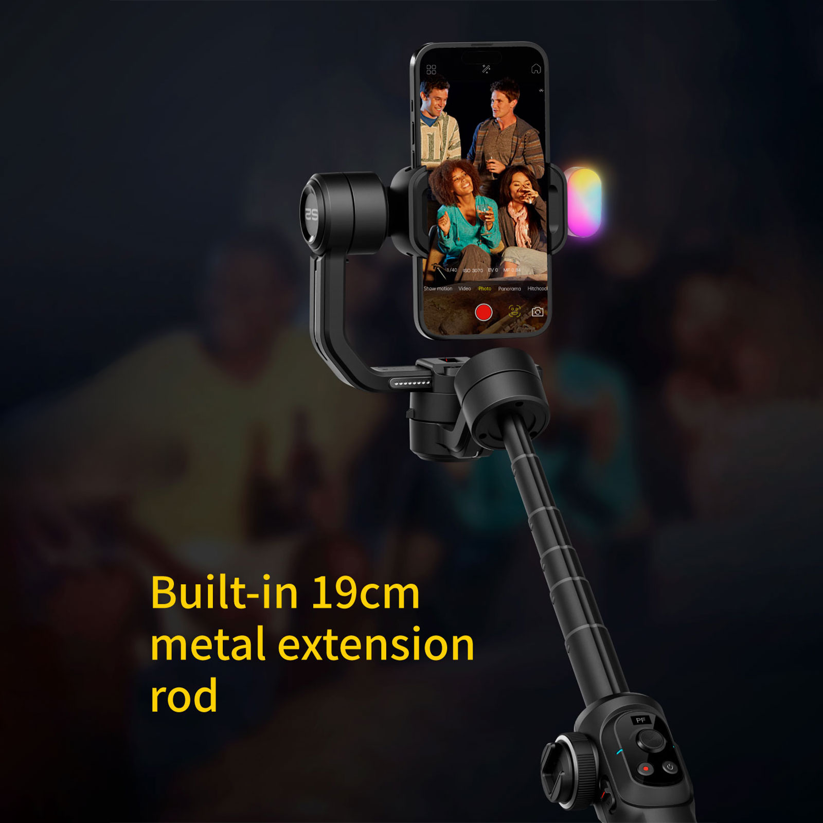 AOCHUAN SMART S2 Gimbal Stabilizer for Smartphone Professional Industry-Standard 3-Axis Phone Gimbal with Extendable Rod. 