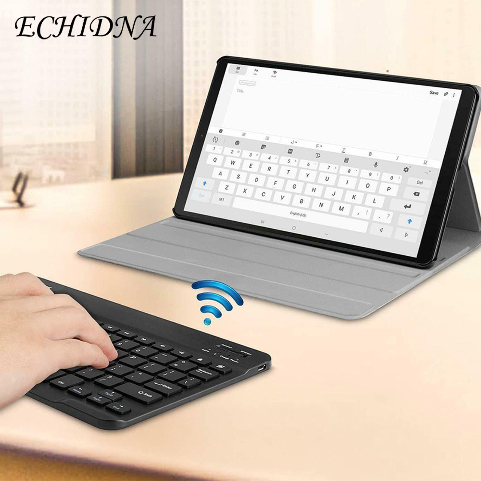 Tablet Keyboard Wireless Bluetooth Keyboard Case for Galaxy Tab A 10.1-inch 7 Colors Backlight Magnetic Faux Leather Tablet Protector Ideal for Southeast Asian Buyers Tablet Keyboard with Touchpad. 