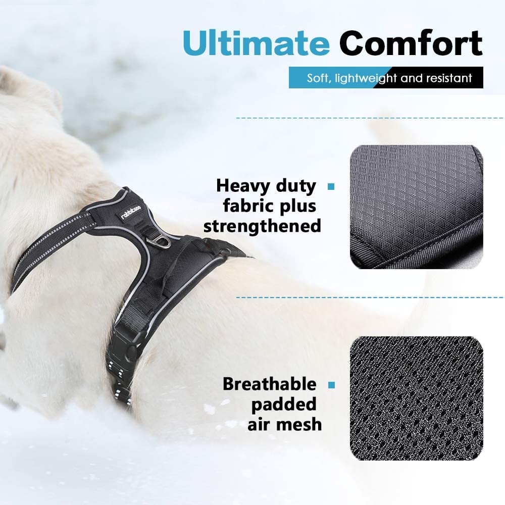 Rabbitgoo No Pull  Harness and Leash Set for   Collars Adjustable Pet Vest Harness Training  Leash For Large s. 