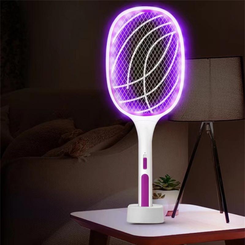 Mosquito-killing swatter, insect-repellent device, racquet, rechargeable with ultraviolet rays to kill flies, fly swatter killer IN 1 electric. 