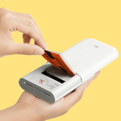 Xiaomi Mi Pocket Photo Printer 3 Inch 300dpi ZINK Non-ink Technology Portable Picture Printer APP Bluetooth Connection with 50pcs Printing Paper. 