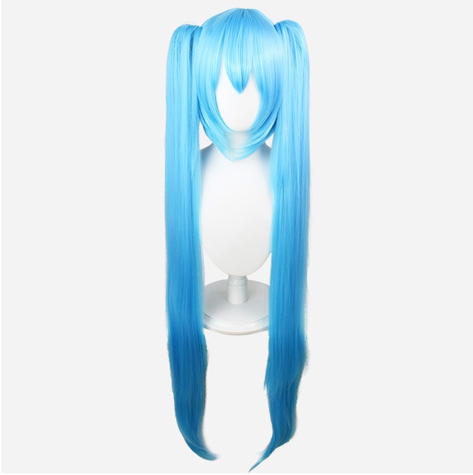 2024 SNOW MIKU Split style double ponytail cosplay wig Hatsune Miku cosplay wig VocAloid Miku Aqua Blue lolita wig VOCALOID. 