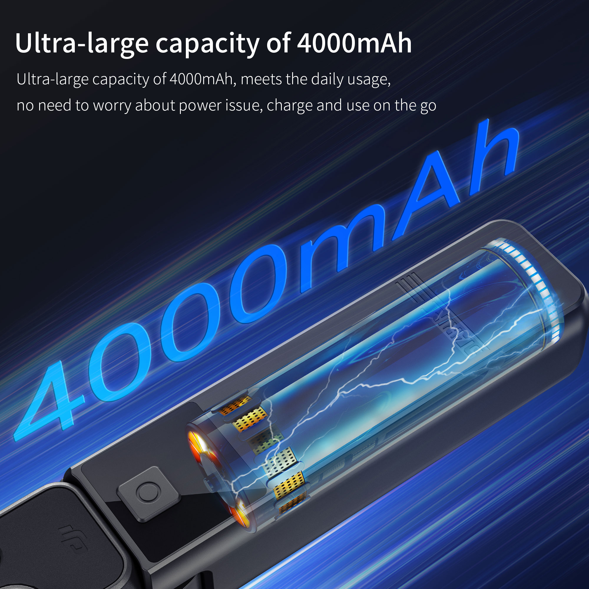 For DJI Osmo Pocket 3 Accessories Charger Mobile Power Bank 4000mAh Battery Handheld Fast Charging Charger Camera Extension Rod. 