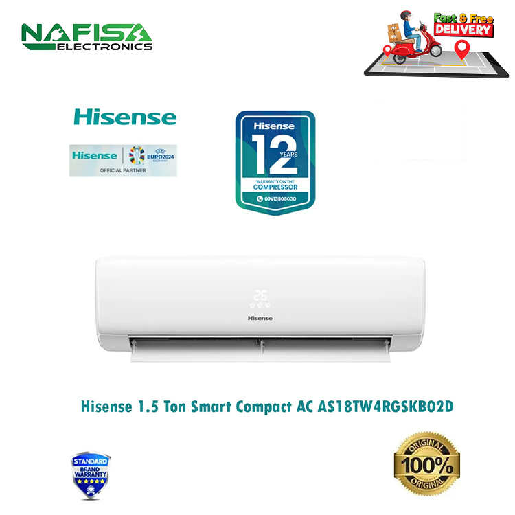 Hisense 1.5 ton DC Inverter 12 years official warranty AS18TW4RGSKB02DU air Conditioner with Free Delivery