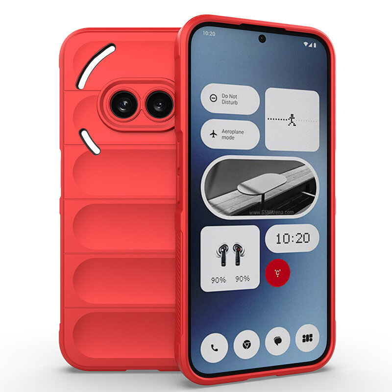 Cover Realme Note 50 Custodia Ibrida Per Nothing Phone 2a / 2a Plus - Protezione In TPU E Acrilico, Design Sottile Nero Custodia Antishock Nera Nothing Phone