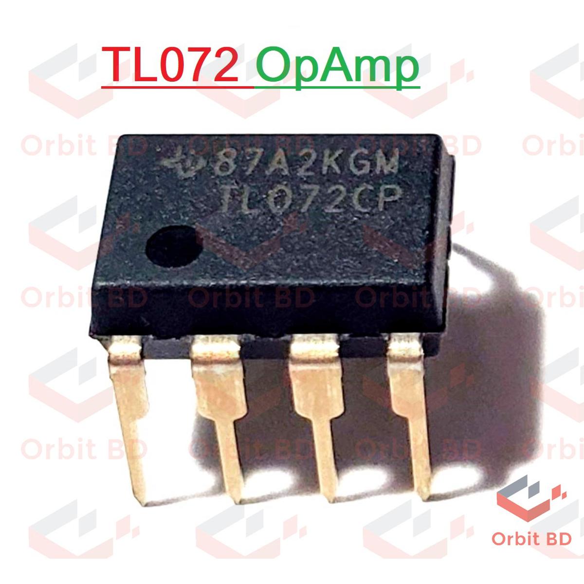 2Pcs TL072CP TL072 Dual Low Noise JFET Input Operational Amplifier A Class IC Op Amp Chip Breadboard Friendly IC DIP 8 Pin