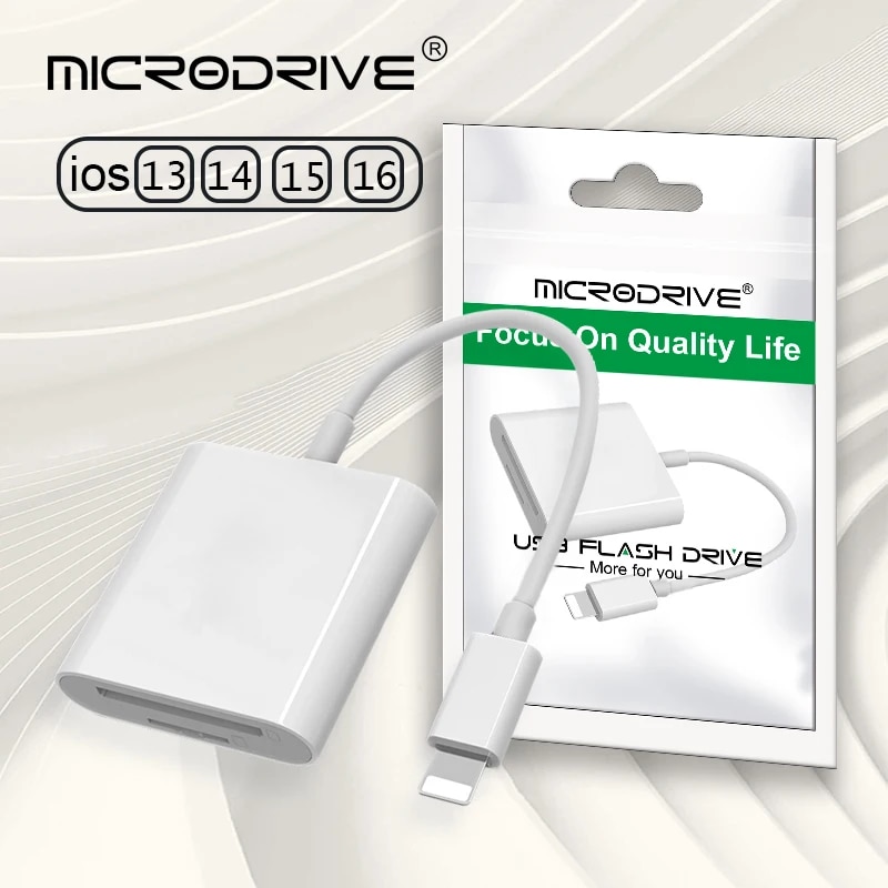 2 in 1 Lightning USB HUB Card Reader for Miro Mini SD card / SD card Flash Adapter / Card Reader with 2 Slot for iPhone/iPad