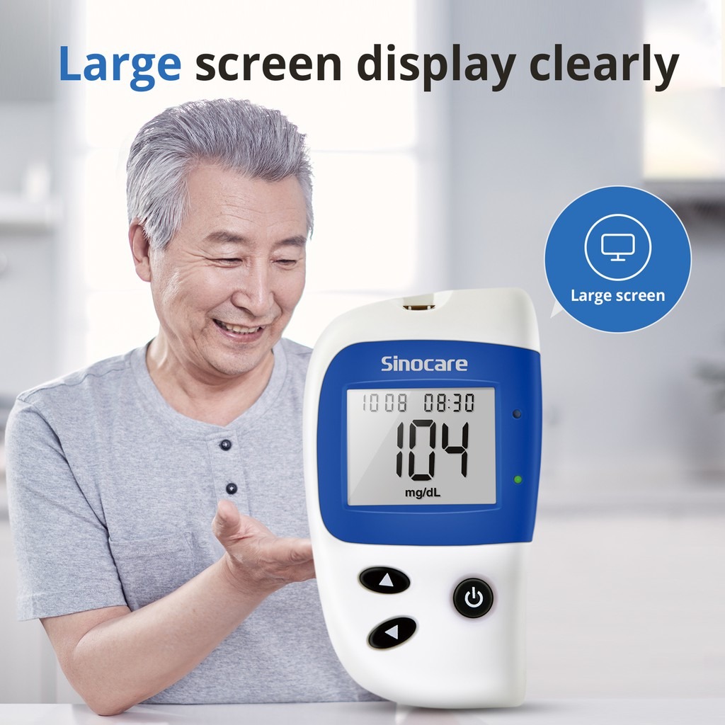Sinocare safe-accu 2 Blood glucose monitoring system with 10 strip. 