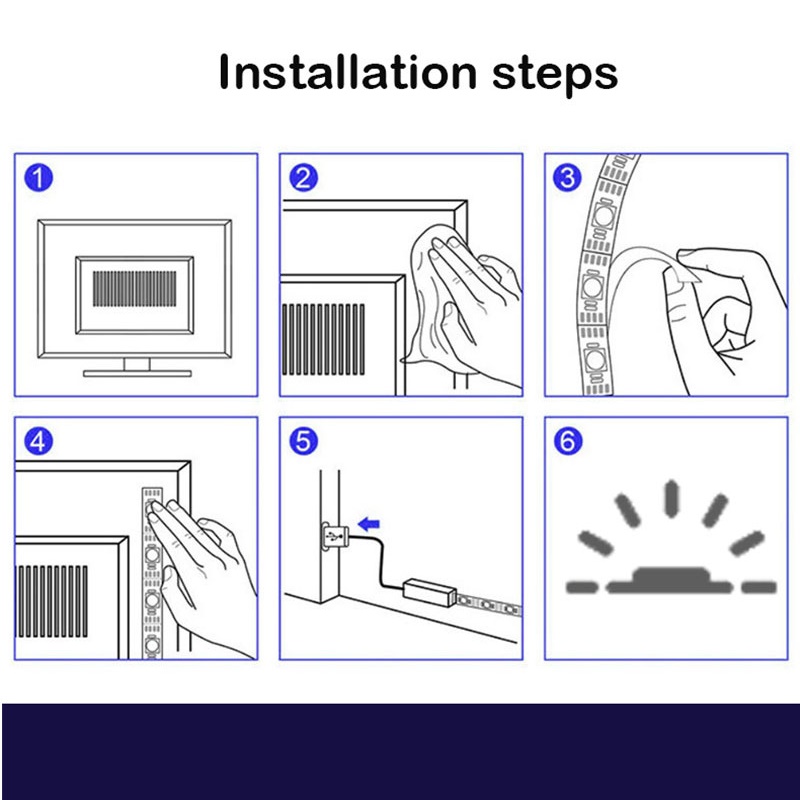 USB 5V LED Strip Lights RGB Music Sync Flexible Tape IR Remote Control Ribbon For Holiday Room TV PC Monitor Backlight Decor. 