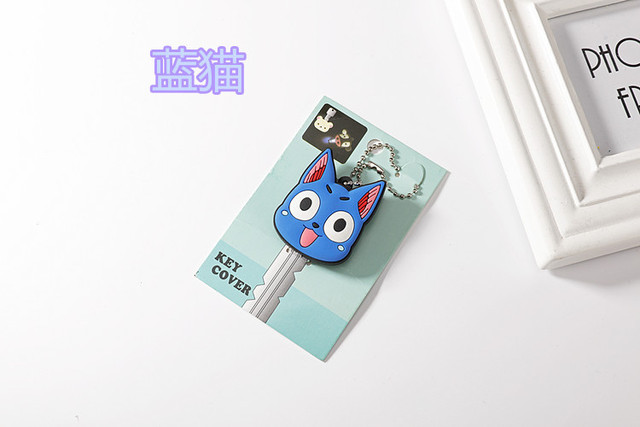 Led Pvc Silicone Key Ring Cap Cover Keychain Case Animals Shape Key Dust Holder Key Chain Pendant