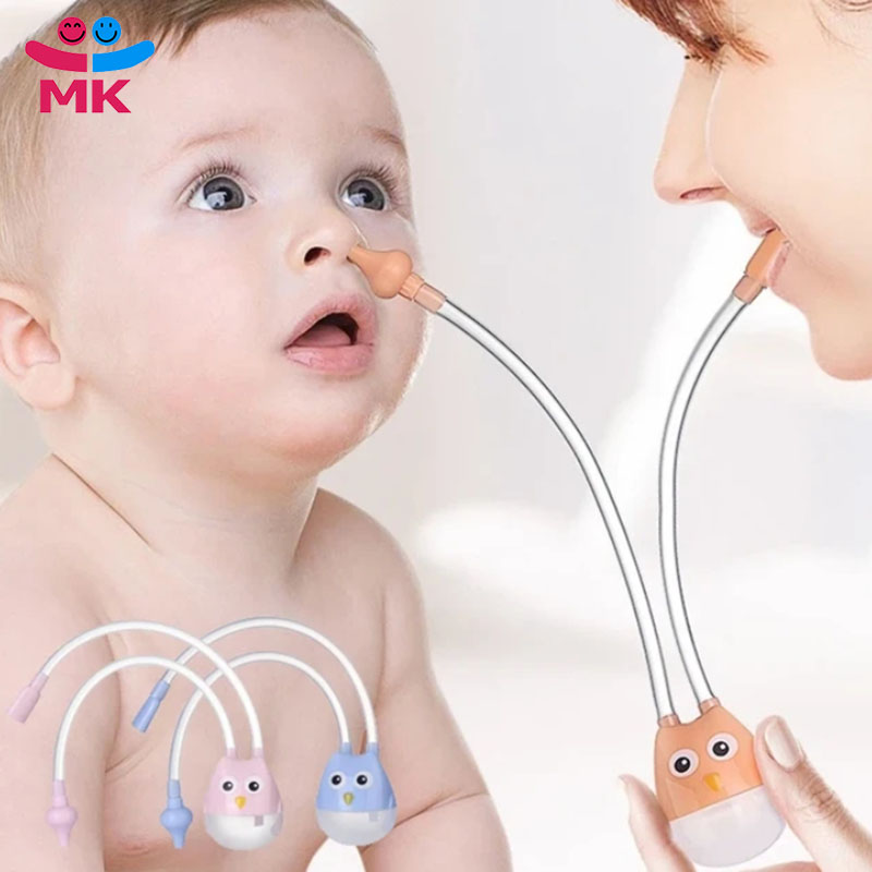 Newborn Baby Nasal Aspirator Baby Nose Cleaner Cartoon Kids Sucker Suction Tool Protection Health Care Infant Safe Mouth Nasal Suction Devic