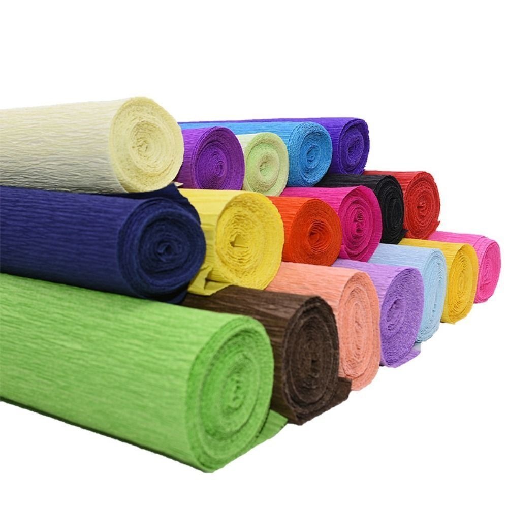DIY Crepe Paper New Thickened wrinkled paper Production material paper Wrapping Paper Handmade flowers Packing Material. 