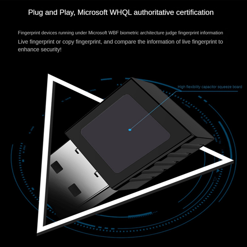 Mini USB Fingerprint Reader Module Device USB Fingerprint Reader For Windows 10 11 Hello Biometrics Security Key. 