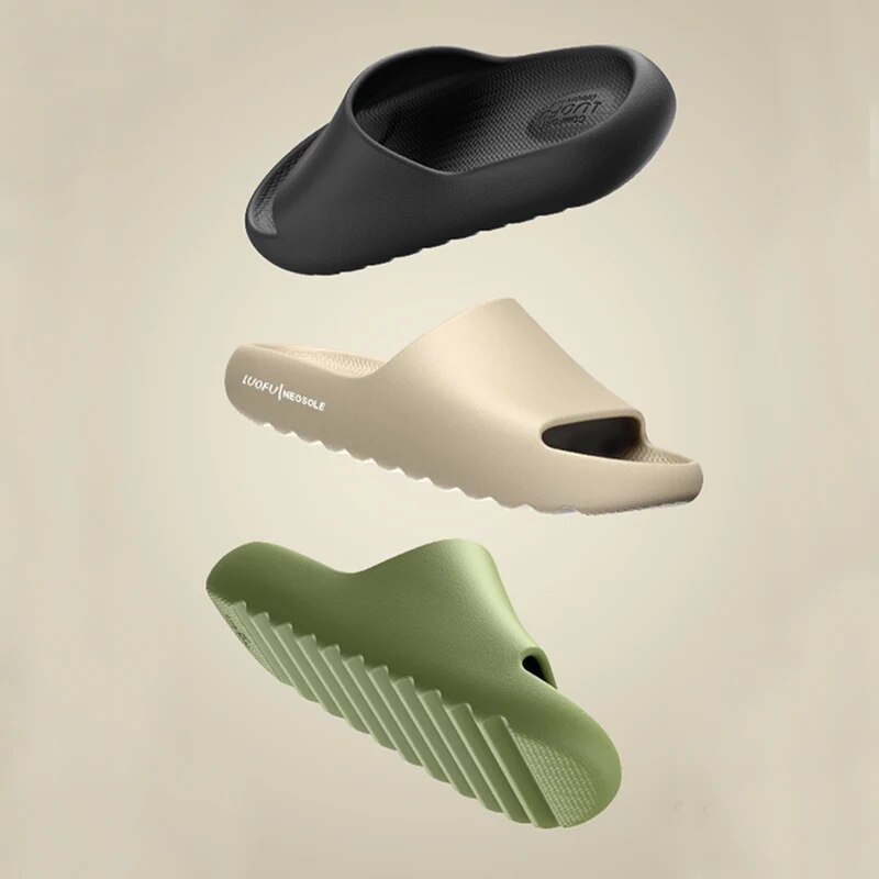 LUOFU Men's Arch Support Slippers, Comfortable Non-Slip Platform Sandals For Indoor Outdoor. 