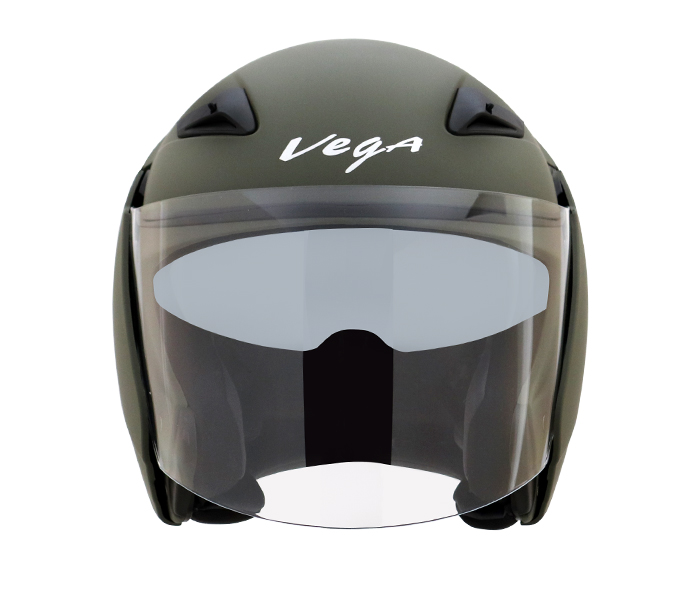 Vega Eclipse high performance stylish helmet, Original, Solid Army green. 