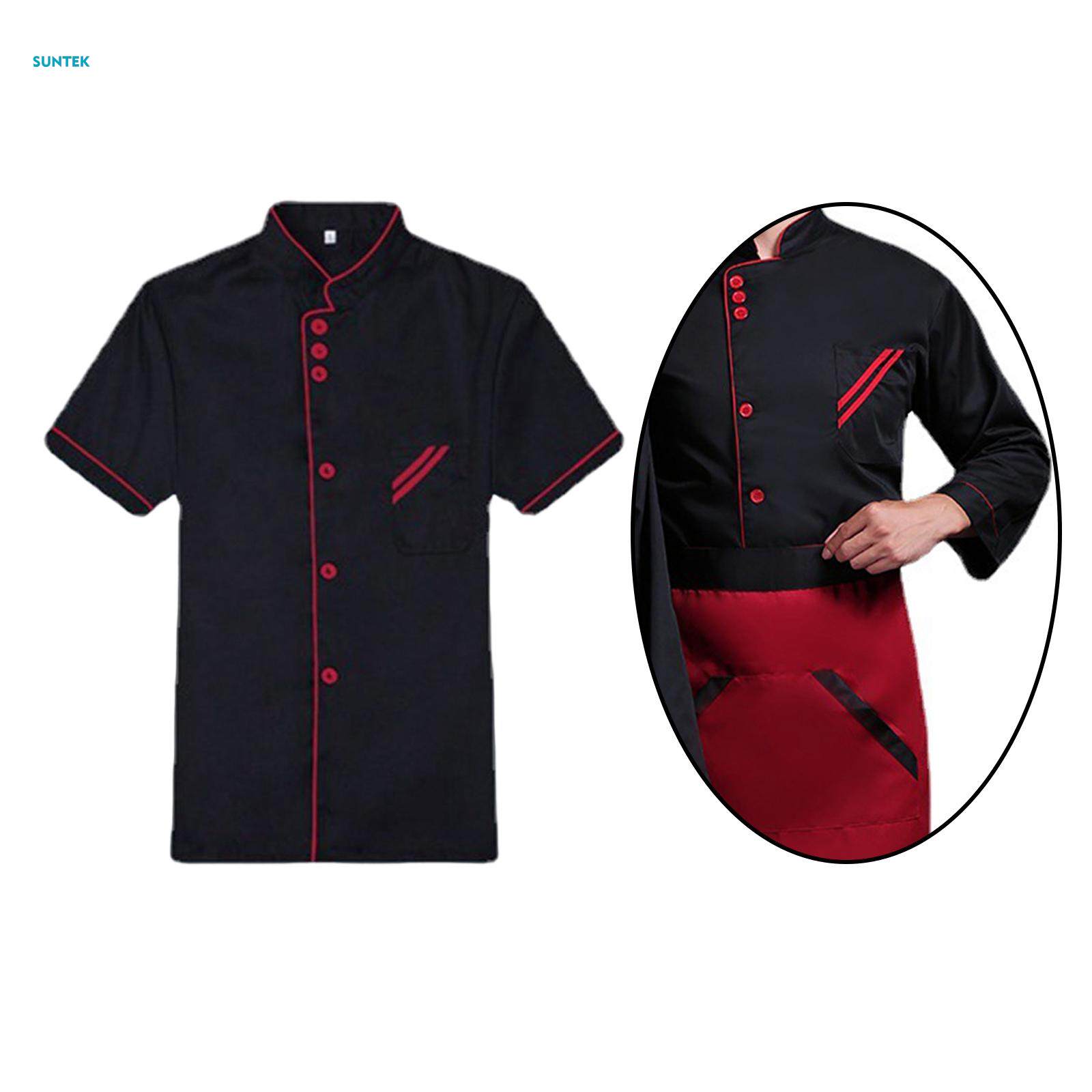 Chef Jacket Waiter Waitress Apparel Comfortable Chef Uniform for Restaurant XL. 