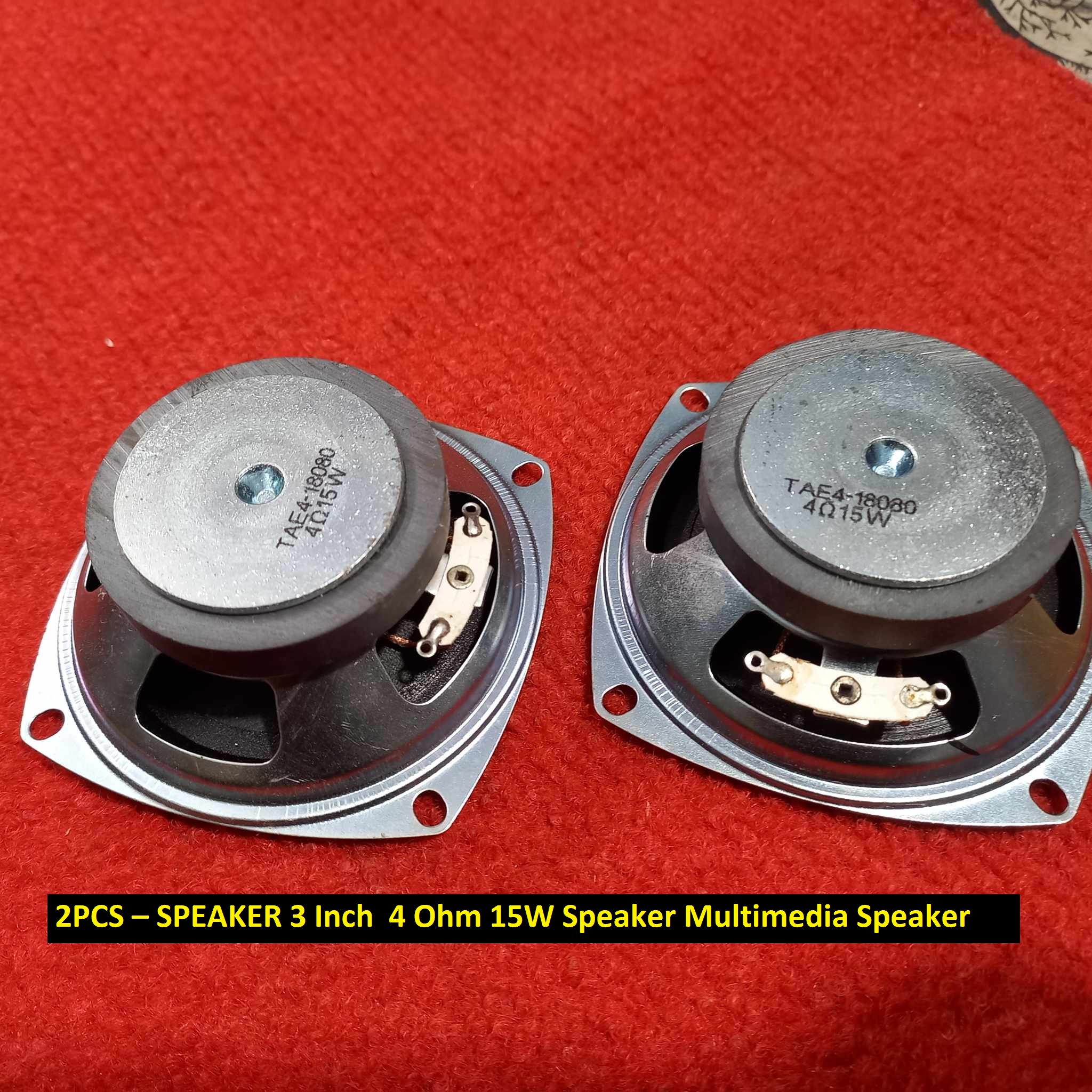 2PCS - 3" Inch Full Range 3 Inches Audio Speaker 4 Ohm 15W Subwoofer Amplifier Speakers 3″ Inch For Audio Sound Amplifier Speakers. 