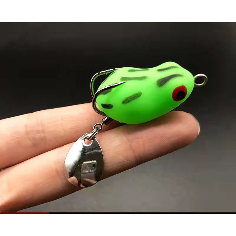 2.5cm/3cm Umpan Casting Katak Mini Soft Frog Lure Double Hooks Top Water Ray Frog Artificial Fishing Bait. 