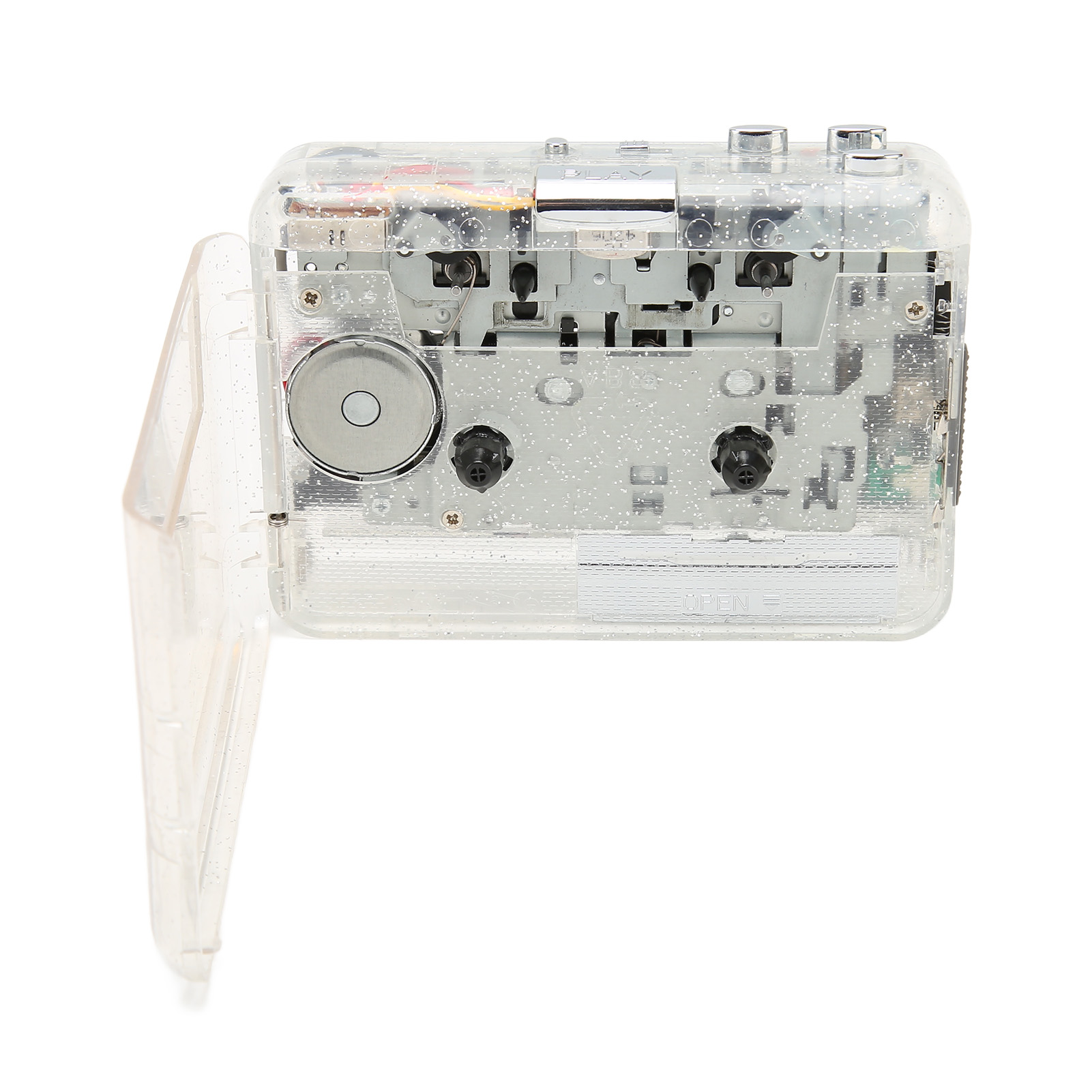 Cassette Player HiFi Noiseless Transparent Shell Portable Tape to MP3 Converter with Earphone for Windows XP 7 8 10. 
