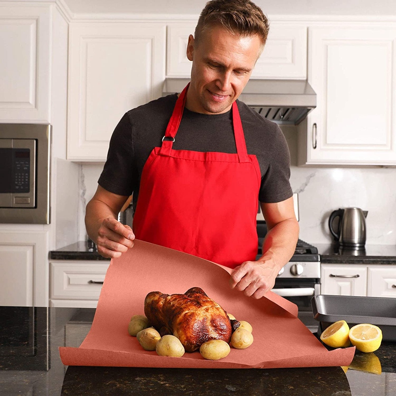 3X 45.7cmx53.3M Pink Kraft Butcher Paper Roll Food Grade Peach Wrapping Paper for Smoking Meat of All Varieties. 
