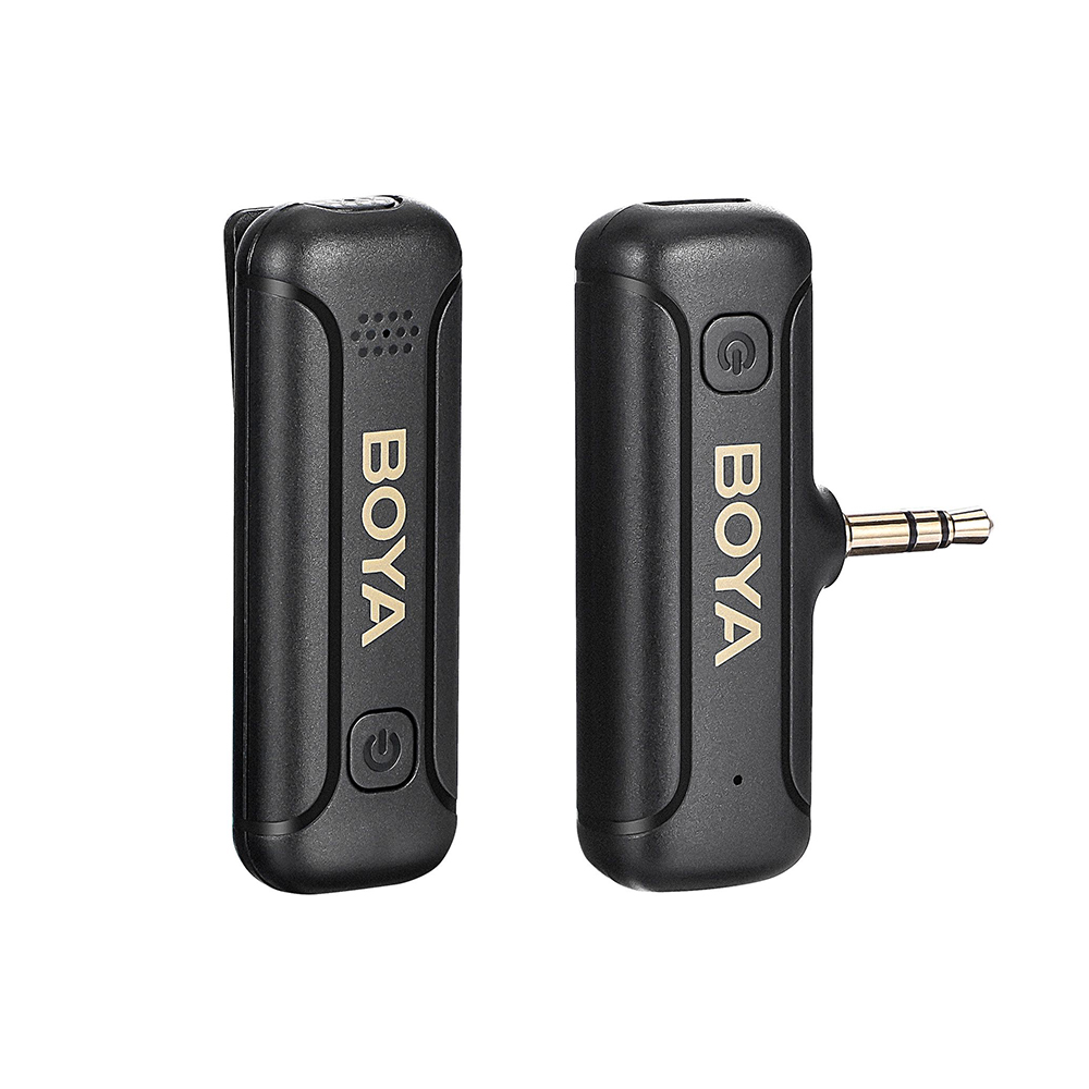 BOYA BY-WM3T2-M1 Wireless 3.5mm TRS Lavalier Lapel Noise Reduction Microphone for Canon, Nikon, and Sony Cameras Vlogging Recording