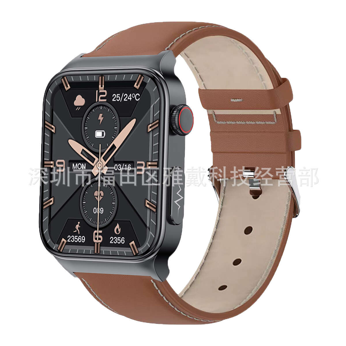 E500 smartwatch temperature, heart rate, ECG+PPG smart wristband sports watch high-definition display. 