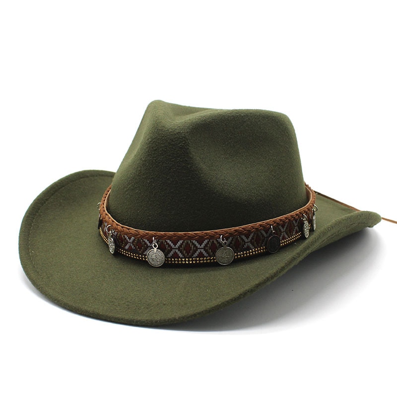 Vintage Western Cowboy Hat Men Retro 